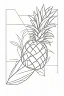 pineapple tattoo design idea
