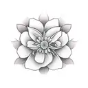 The name jasmine with flowers tattoo design idea