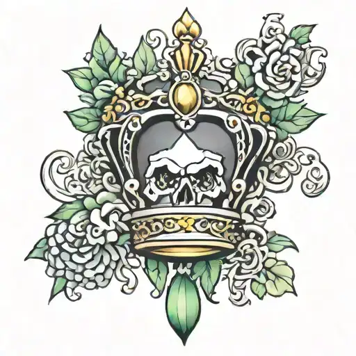 Irish crown tattoo design idea