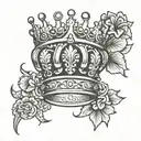 Irish crown tattoo design idea