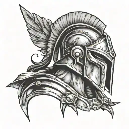 spartan tattoo design idea