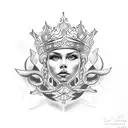 Queen's Crown  tattoo design idea
