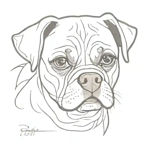 puggle underbite tattoo design idea