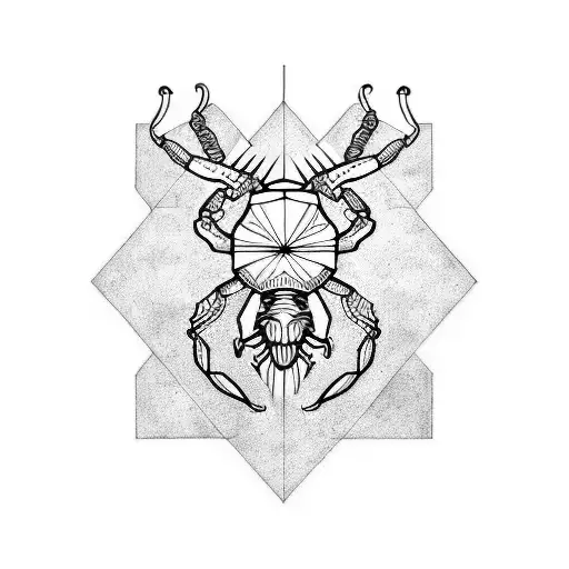 scorpio and gemini tattoo design idea