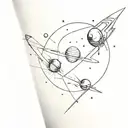 space tattoo design idea