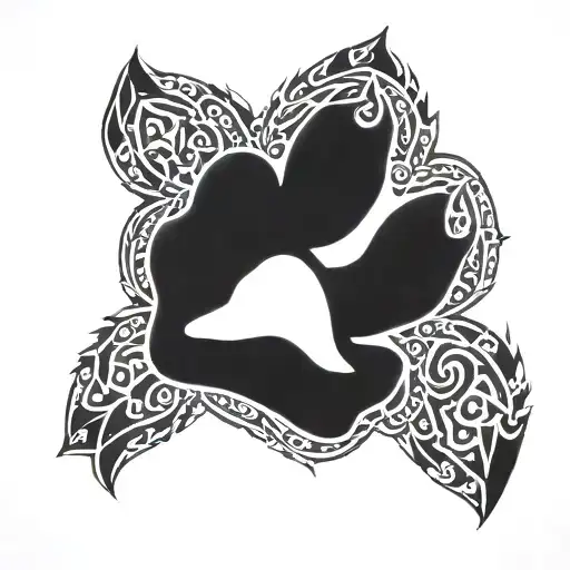 bear paw print tattoo design idea