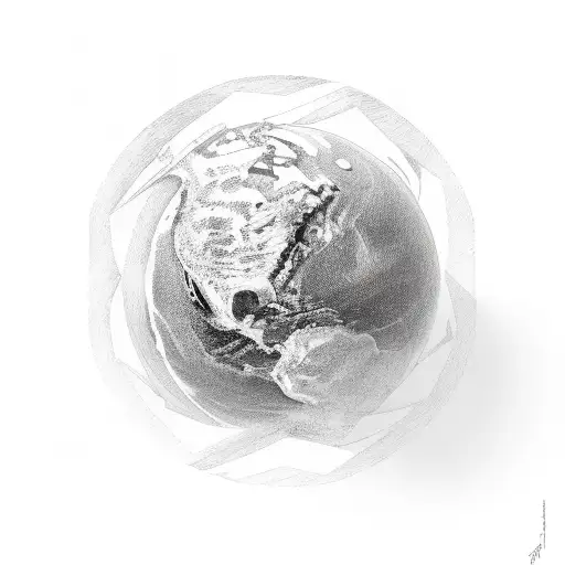 planet tattoo design idea