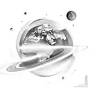 planet tattoo design idea