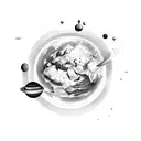 planet tattoo design idea