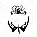 balance between life and death food and evil tattoo design idea