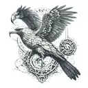 odins ravens and jormungandr from shoulder to my chest  tattoo design idea