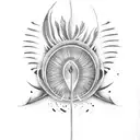 An Infinity feather, with the words live love laugh tattoo design idea