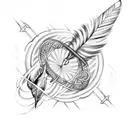 An Infinity feather, with the words live love laugh tattoo design idea