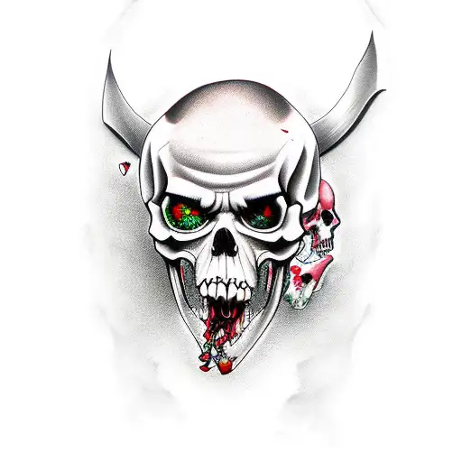 pinup grim reaper tattoo design idea