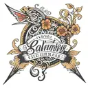 cursive lettering, caligraphy, samantha  tattoo design idea
