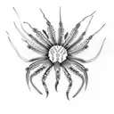 centipede and spider lily tattoo design idea