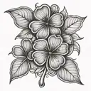 5 leaf clover   tattoo design idea