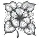 5 leaf clover tattoo design idea