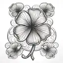 5 leaf clover tattoo design idea