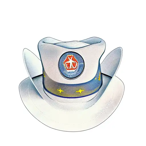 a twisted tea can that says "twisted dads" with a cowboy hat on top that reads "T8" tattoo design idea