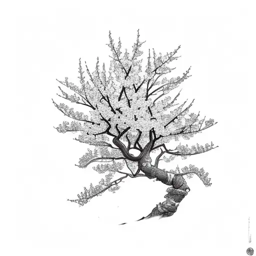 cherry blossom tree  tattoo design idea