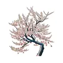 cherry blossom tree  tattoo design idea