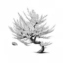 cherry blossom tree  tattoo design idea