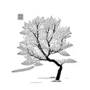 cherry blossom tree  tattoo design idea