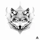wolf dragon norse tattoo design idea