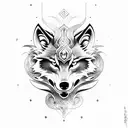 wolf dragon norse tattoo design idea