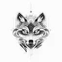 wolf dragon norse tattoo design idea