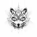 wolf dragon norse tattoo design idea