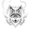 wolf dragon norse tattoo design idea