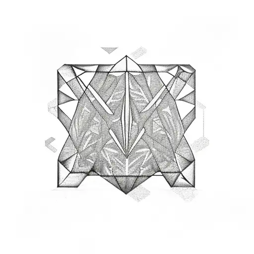 a diamond outline with cannabis mix with nyc  tattoo design idea