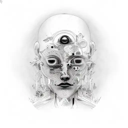 Depersonalization disorder, like when I look in the mirror I don't recognize myself. I don't know who the real me is tattoo design idea