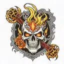 ghost rider madala design tattoo design idea