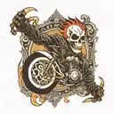 ghost rider madala design tattoo design idea