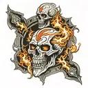 ghost rider madala design tattoo design idea