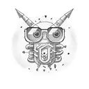 Software developer punk rock mascot tattoo design idea