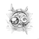 steampunk et voyage  tattoo design idea