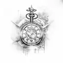steampunk et voyage  tattoo design idea