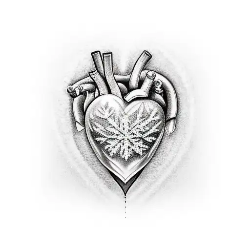 frozen heart tattoo design idea