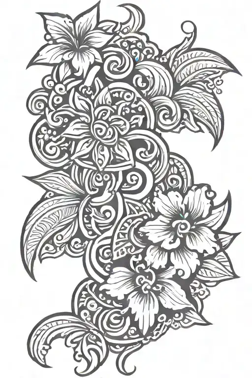 Hawaiian tribal design tattoo design idea