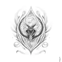  viper with flawer tattoo design idea