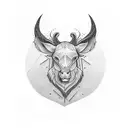 Wood with Meat tattoo design idea