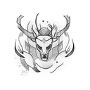 Wood with Meat tattoo design idea