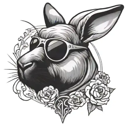 Bad bunny tattoo design idea