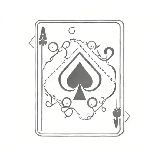 jack and ace of spade card deck tattoo design idea