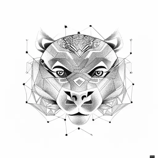 A geometric design incorporating various Brazilian animals like jaguars, macaws, and capybaras, representing the client's favorite things tattoo design idea