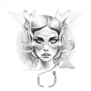 a Woman surrendering tattoo design idea